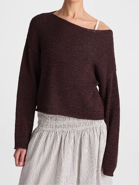 NWT Madewell Boatneck Pullover Sweater in Burnt Cocoa
